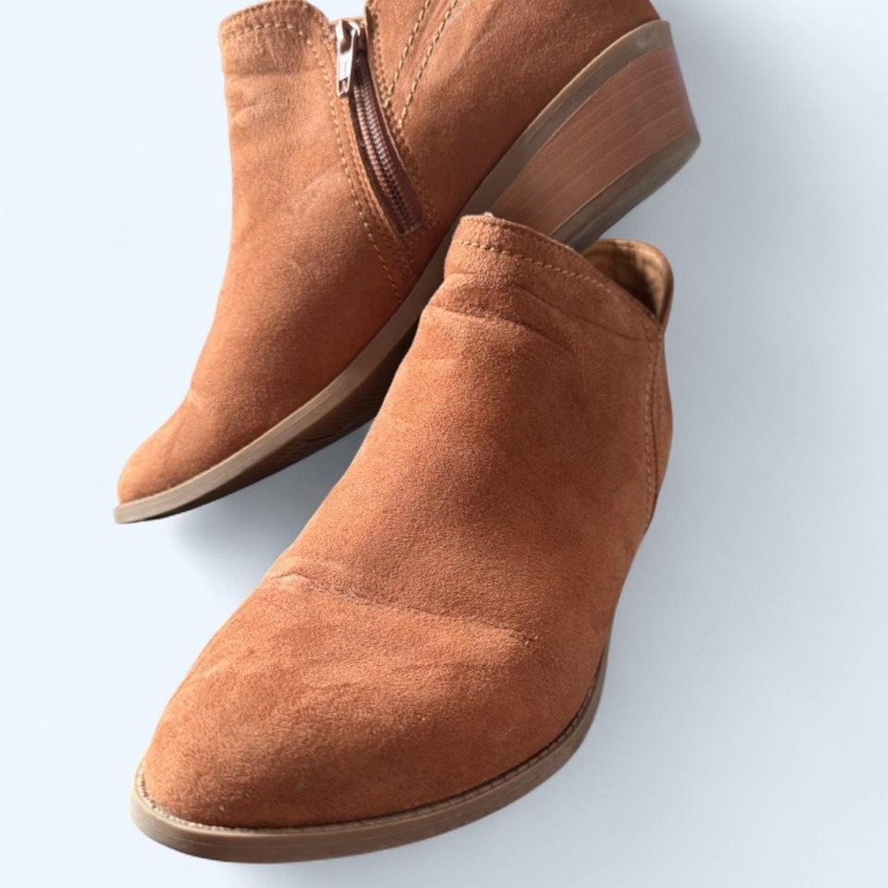 Tan suede ankle boots